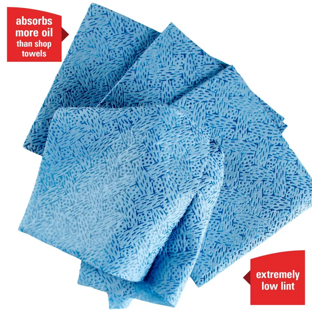 100% Polypropylene Meltblown Industrial Cleaning Wiping Cloth Blue Prep Wipes