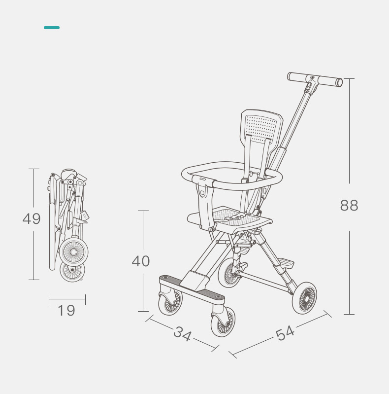 Wholesale High Quality Popular Push Chair Folding Baby Stroller with Rain Cover