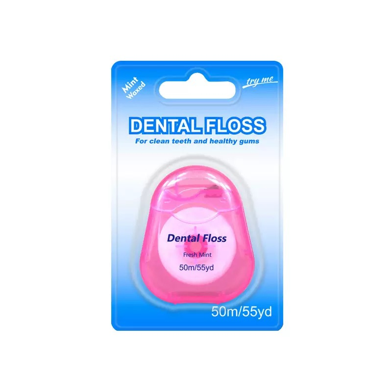 Triangle Shape Nylon Dental Floss Tape Ribbon Floss with Fresh Mint