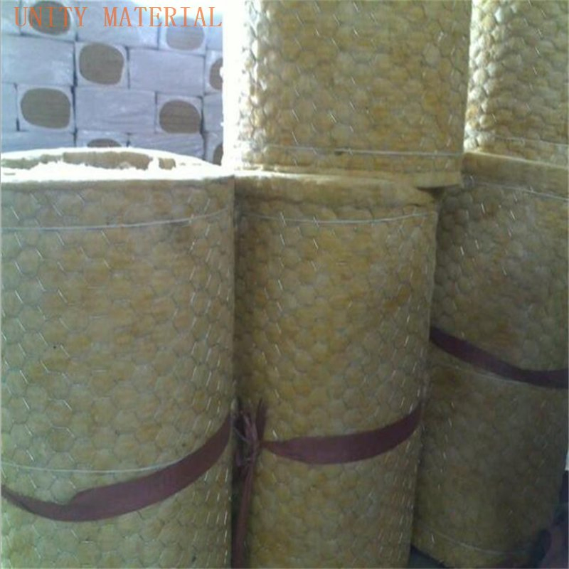 High Quality Insulation Roll Thermal Blanket 50mm 60 100kg/M3 Rock Wool Blanket with Wire Mesh