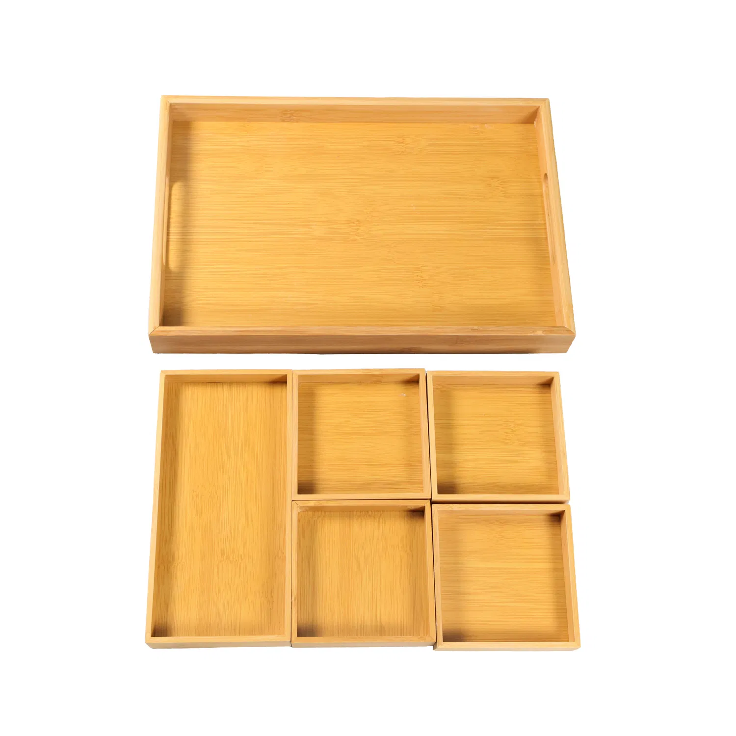 Bamboo Snack Tray for Household Use - Japanese-Style Storage Solution