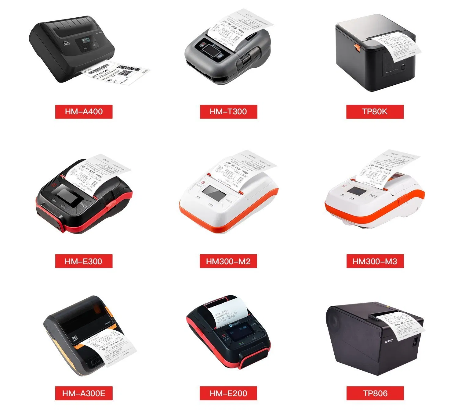 2 Inch 58mm Mini Small Portable Android Bluetooth Mobile Pos Ticket Bill Label Barcode USB Wireless Wifi Thermal Receipt Printer (HM-A200U)