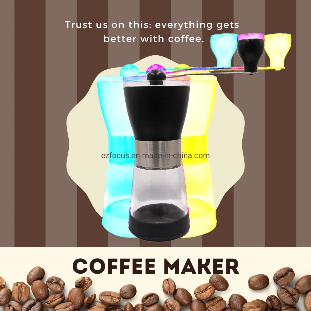 Manual Coffee Grinder Mill Maker Ceramic Burr Hand Portable Adjustable Wbb14474