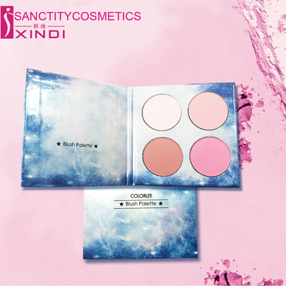 4 Colors Makeup Blush with The Hard Book