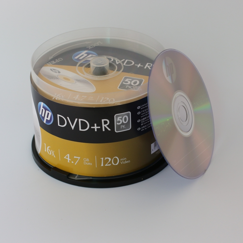 DVD-R диски HP 4.7GB 16X, 50 шт.