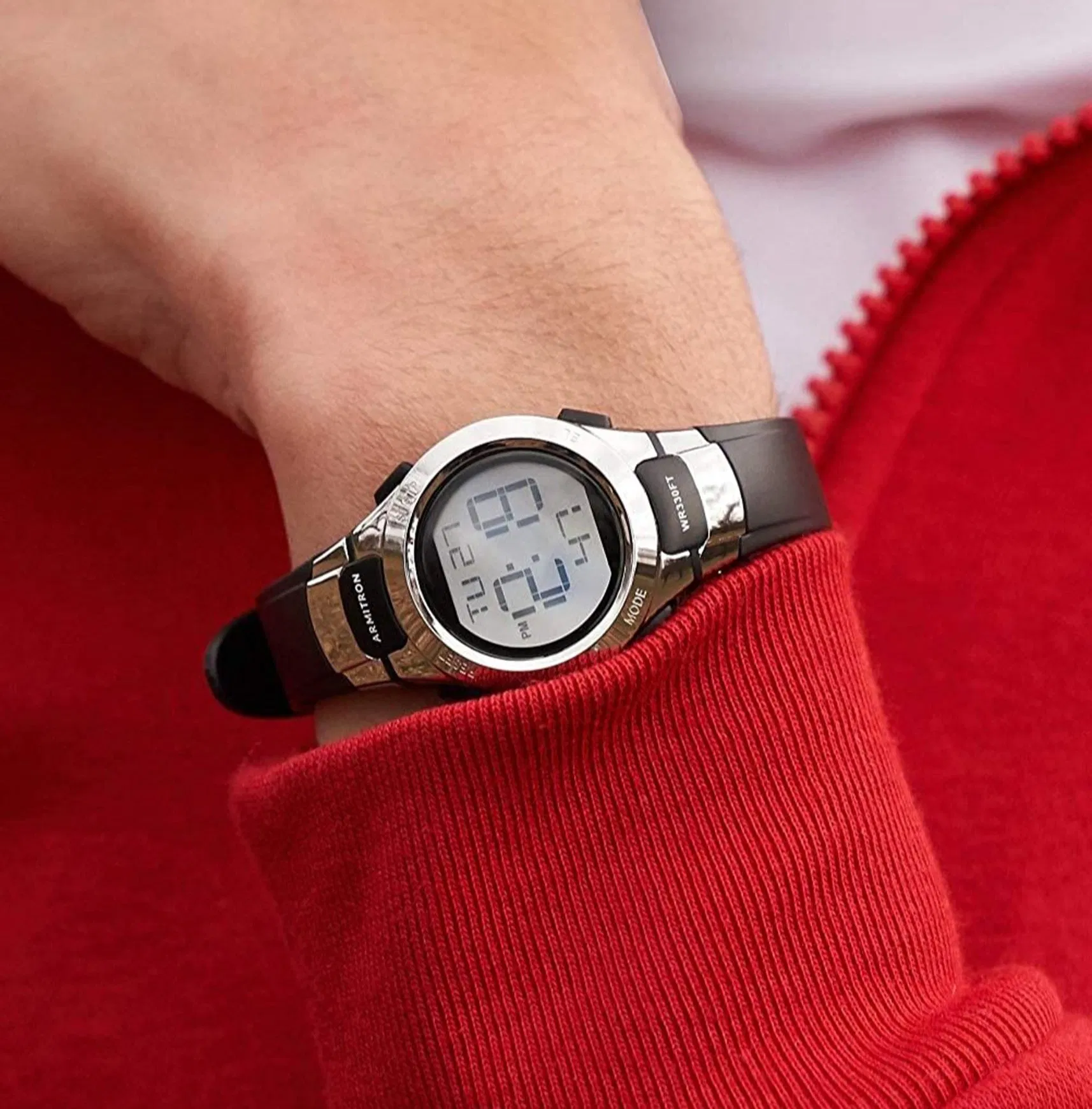 Easy to Read Strap Watch Sport Women's Digital Chronograph Resin Strap Watch