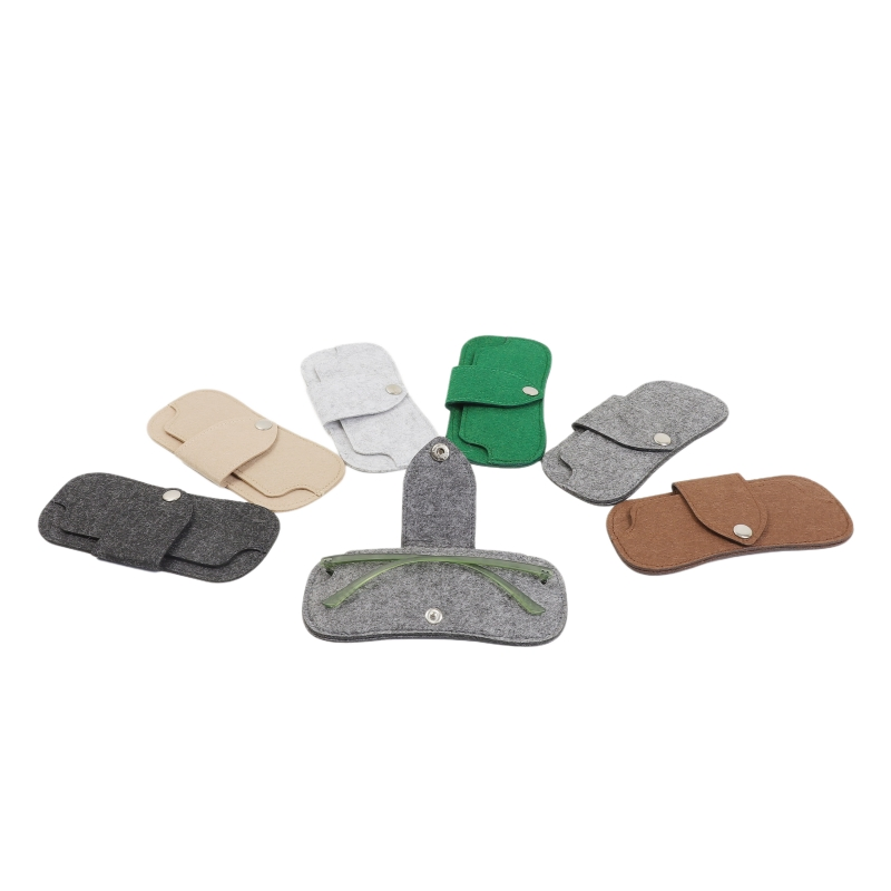 Portable Felt Eyeglasses Case Sunglasses Storage Case Pouch Bag Soft Felt Glasses Case