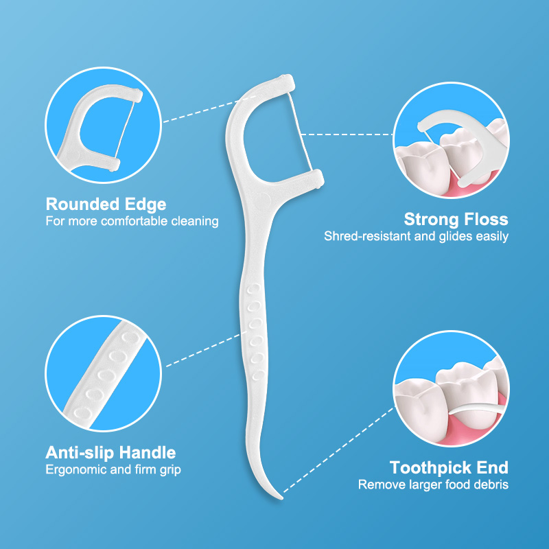 Wholesale Portable Box Dental Flossers Toothpick 50PCS Disposable Mint Floss Pick