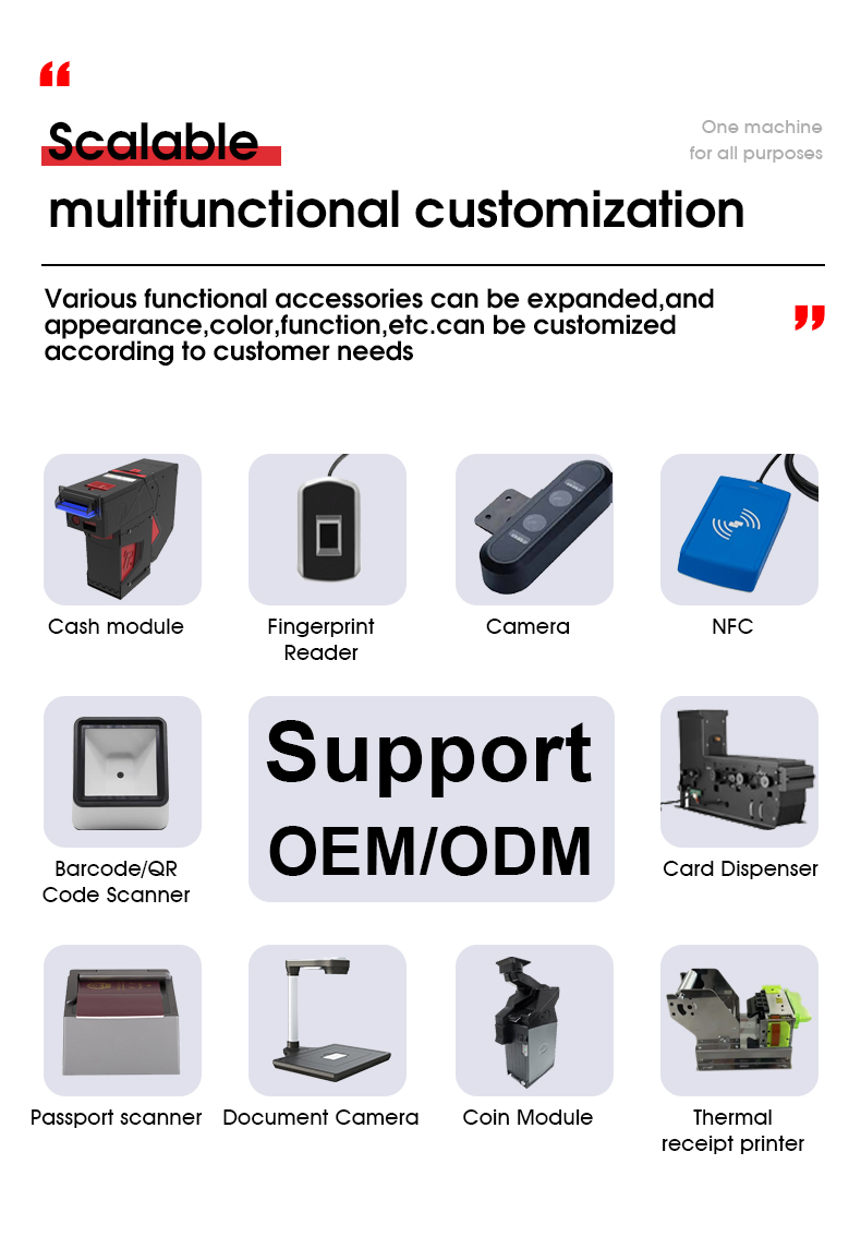 15+ Years Manufacturer OEM/ODM 23.8 Inch Banknote Recycling Bill Payment Kiosk