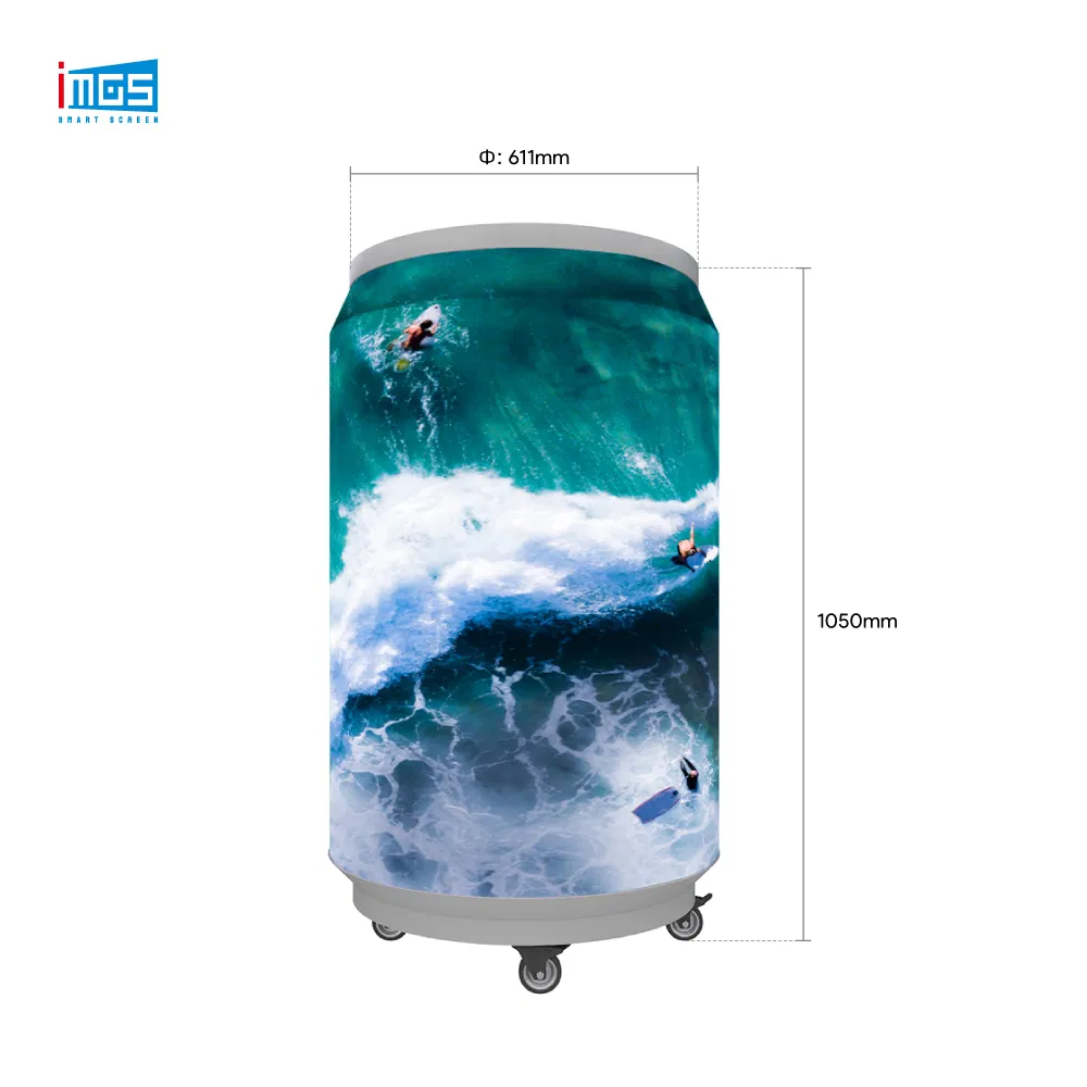 P1.86 Flexible LED Panels Mobile Advertising Display 50L High Definition Fridge