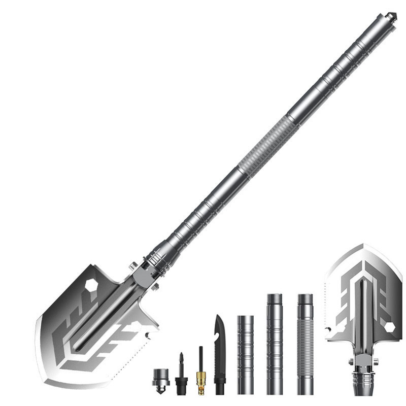 Multi-Functional Outdoor Supplies Flintstone Camping Survival Equipment Folding Engineer Shovel