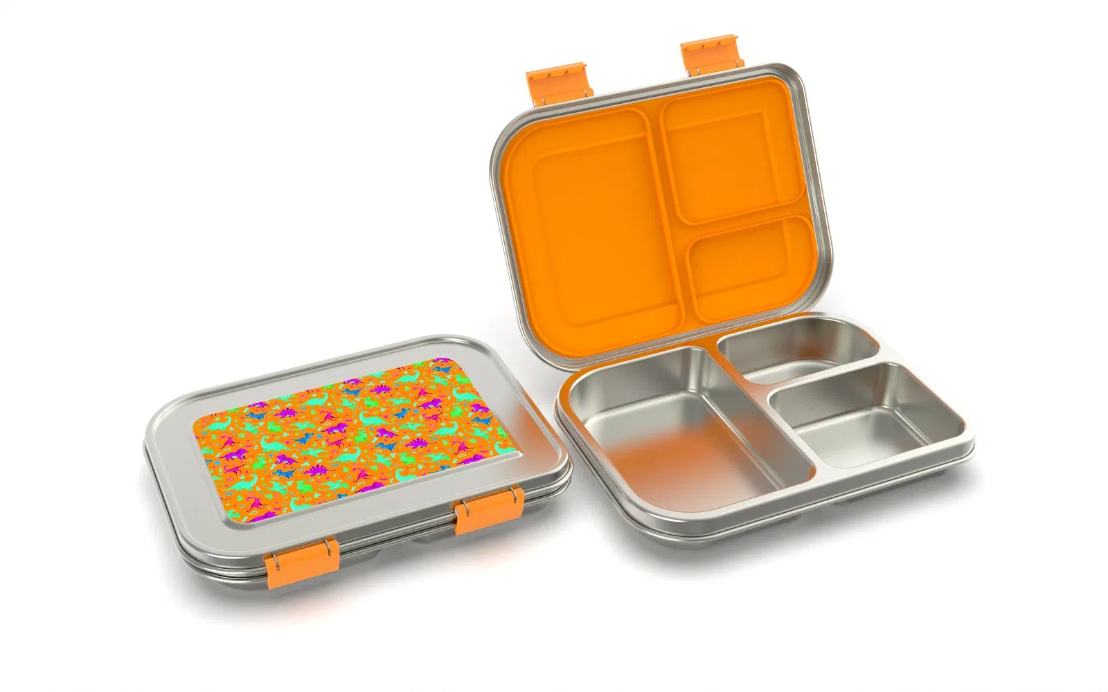 Детский ланчбокс Aohea из нержавеющей стали, зеленый