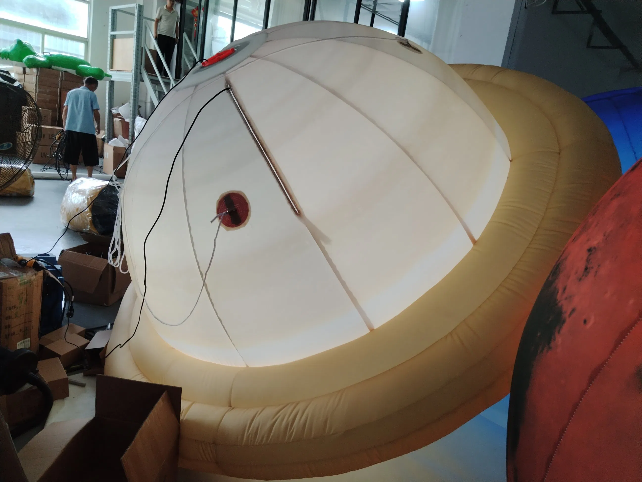 Saturn-Themed Inflatable Balloon for Space-Themed Event and Decoration Display