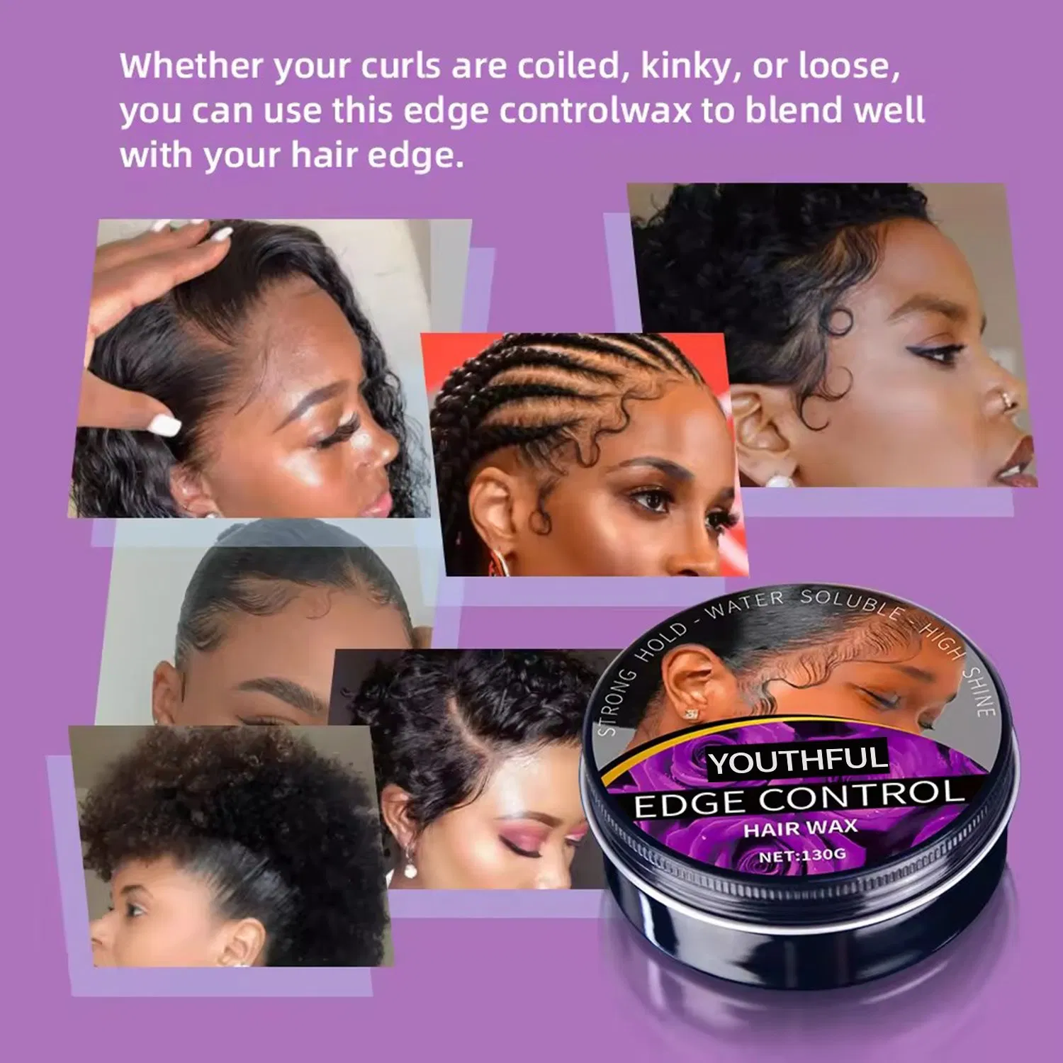 Youthful High Quality Non Greasy Styling Hair Color Wax