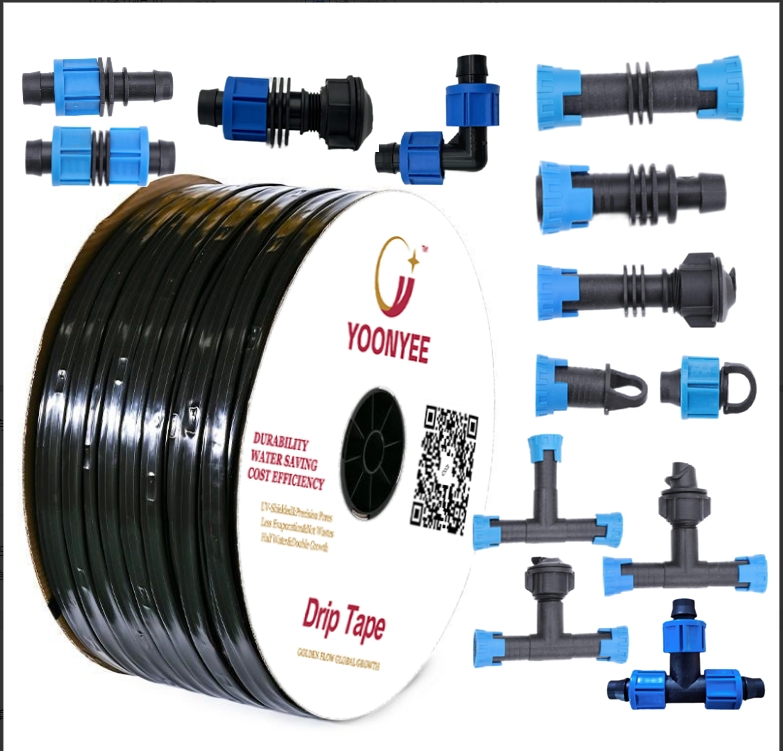 Gardening Supplies Drip Irrigation Tape 1 Hectare Drip Irrigation System White Outside Drip Tape 16mm with Flat Emitter