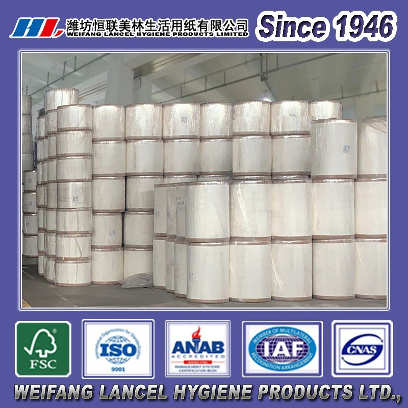 White Virgin Pulp Jumbo Roll Raw Materials for Converting and Making Napkin, Toilet, Facial Tissue and Paper Towel