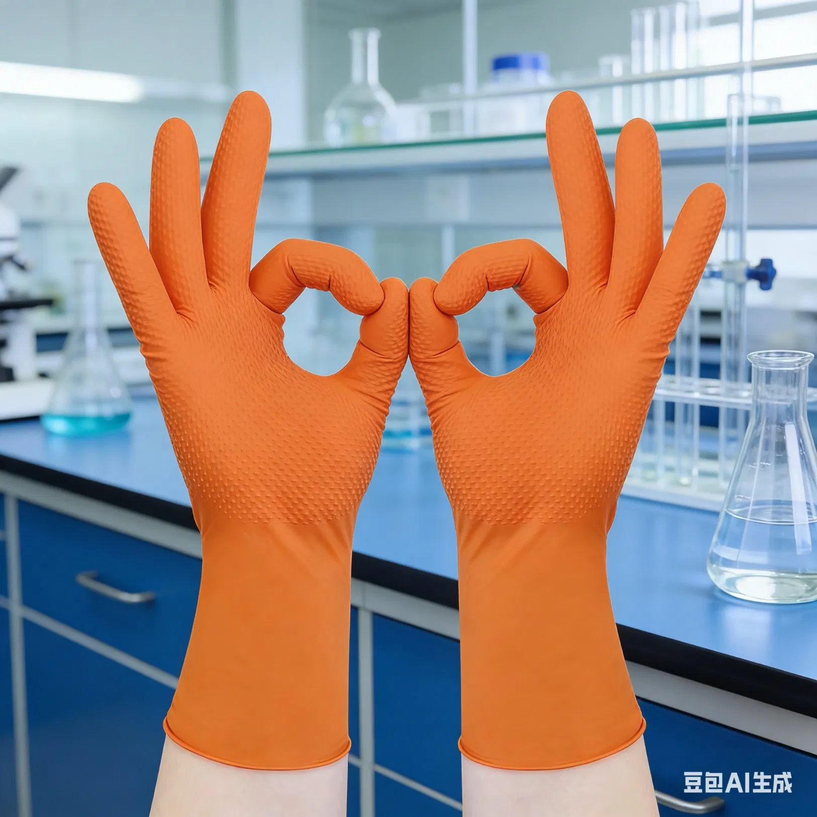 Durable Nitrile Gloves with Diamon Grip for Heavy Work, Auto Fixing and Industrial Use