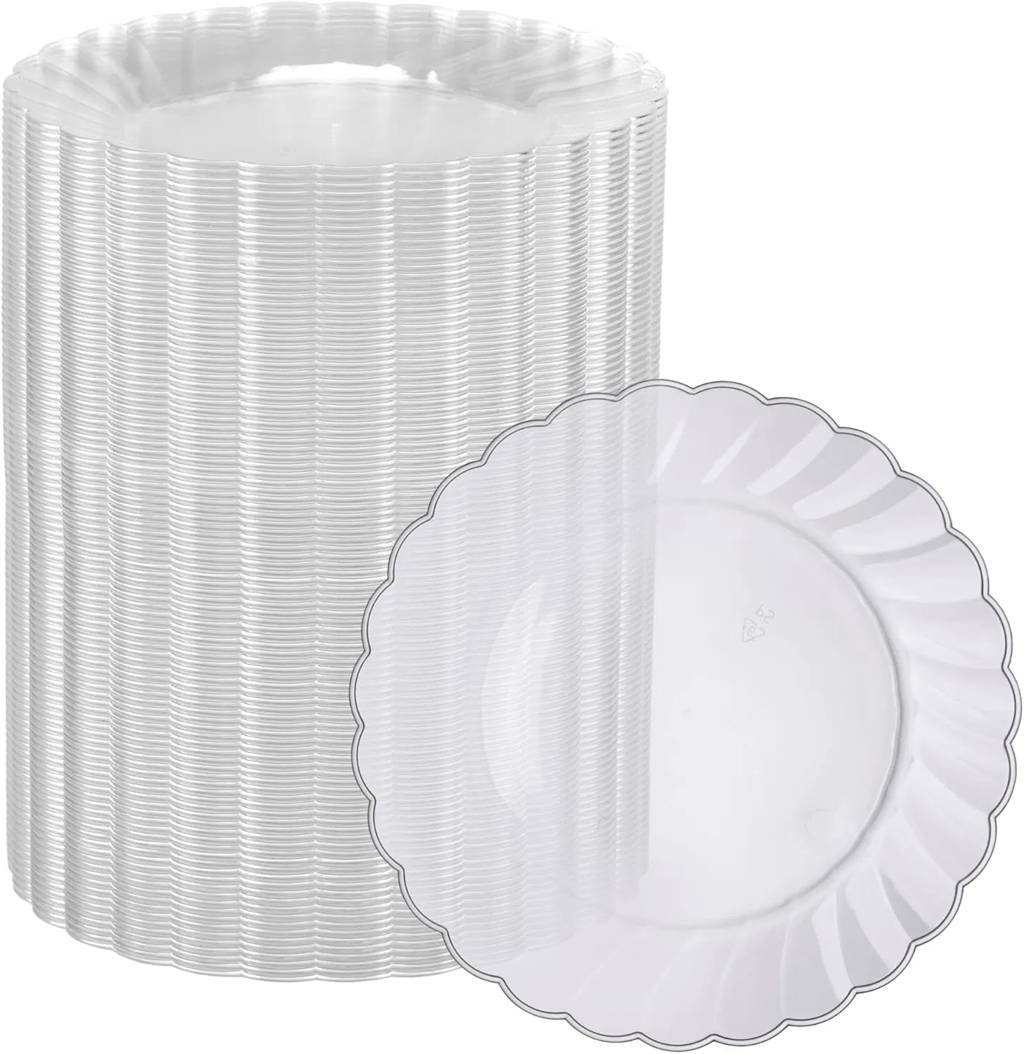 Premium Clear Round Hard Plastic Plates for Event Hosting