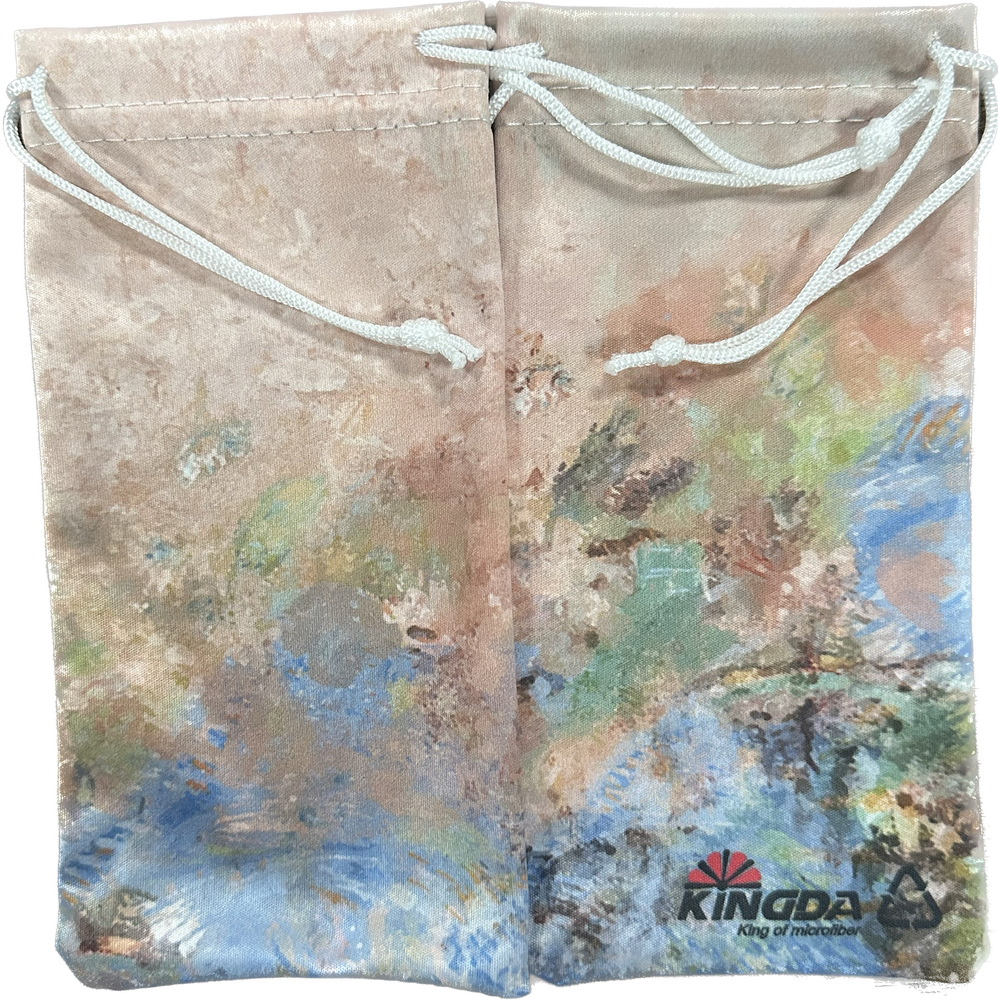 Grs/Reach Compliant Microfibre Sunglasses Pouch with Custom Logo Print