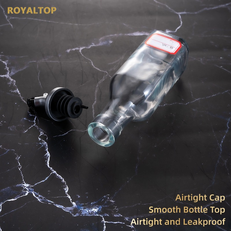 Home & Kitchen 150ml 250ml 500ml Square Glass Olive Oil Bottle Leak Proof Cooking Oil Dispenser for Salad Seasoning