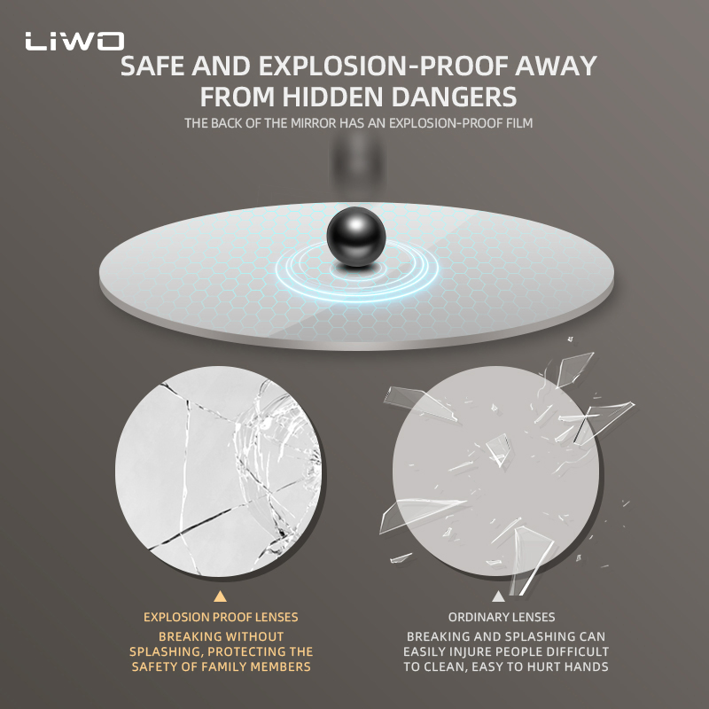 Aluminum Alloy Frame Oval Bathroom LED Mirror with Anti-Fog Backlit Lighted Makeup Vanity Mirror Illuminated Furniture Home Decoration Hotel