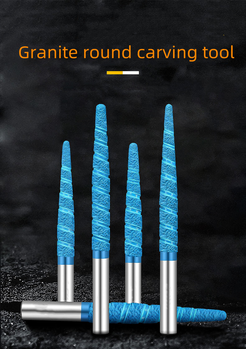 Stone CNC Router Engraving Tools – Diamond Carving Bits, Drill Bits, V-Cutter for Granite Marble 3D Sculpture