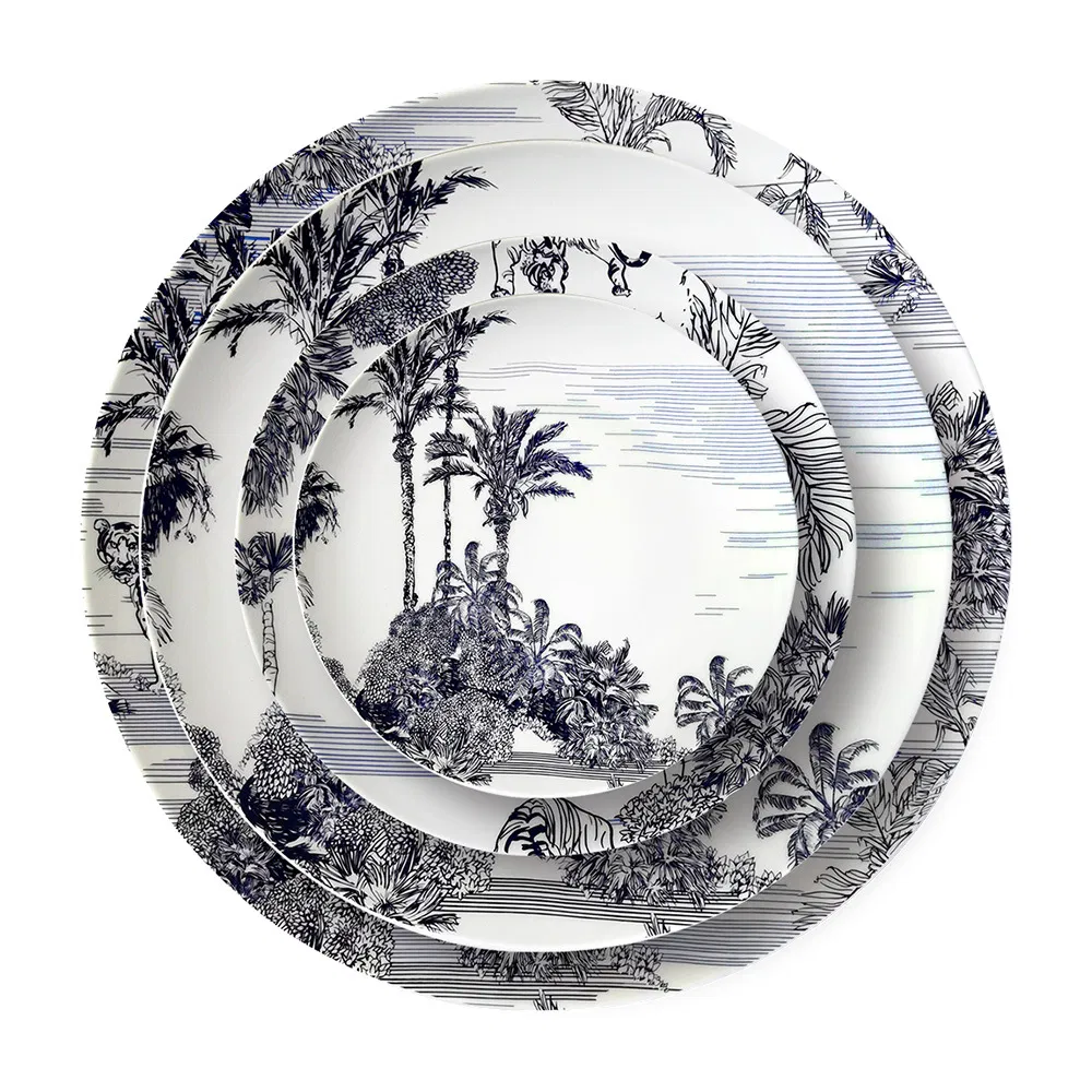 Dinner Plate Pad Printing Porcelainware Ceramic Tableware