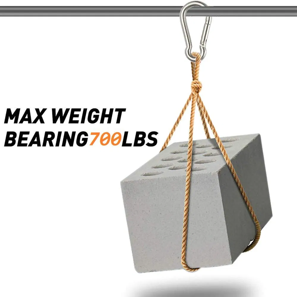 Stainless Steel DIN5299 304/316 Quick Link Swivel Clasp Spring Climbing Snap Carabiner Hooks Rotating Connector with Screw Lock for Hammock & Safety Bar