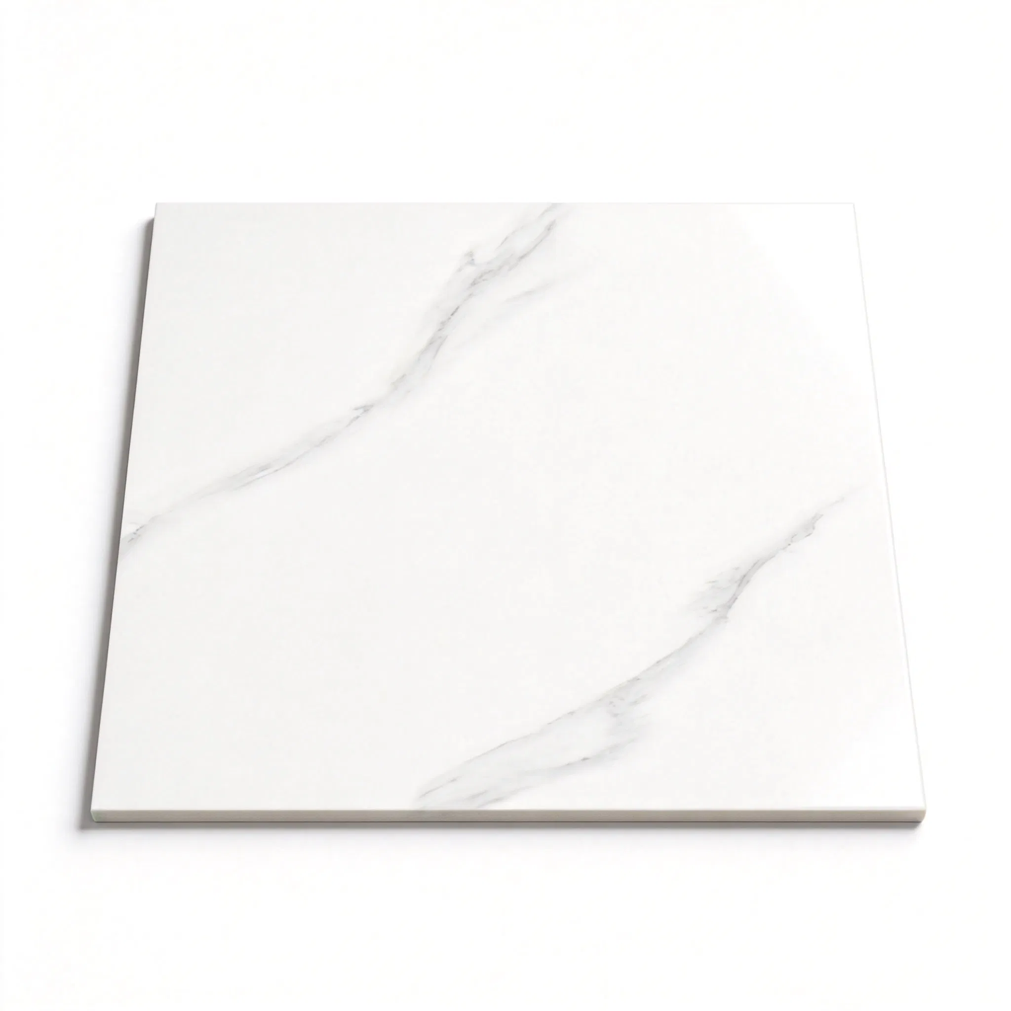 Плитка напольная 60x60 см глянцевая белая мраморная