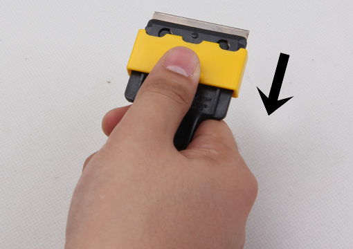 Black Cleaning Scraper Plastic Razor Scraper with Double-Edged 43X22mm Metal Blades