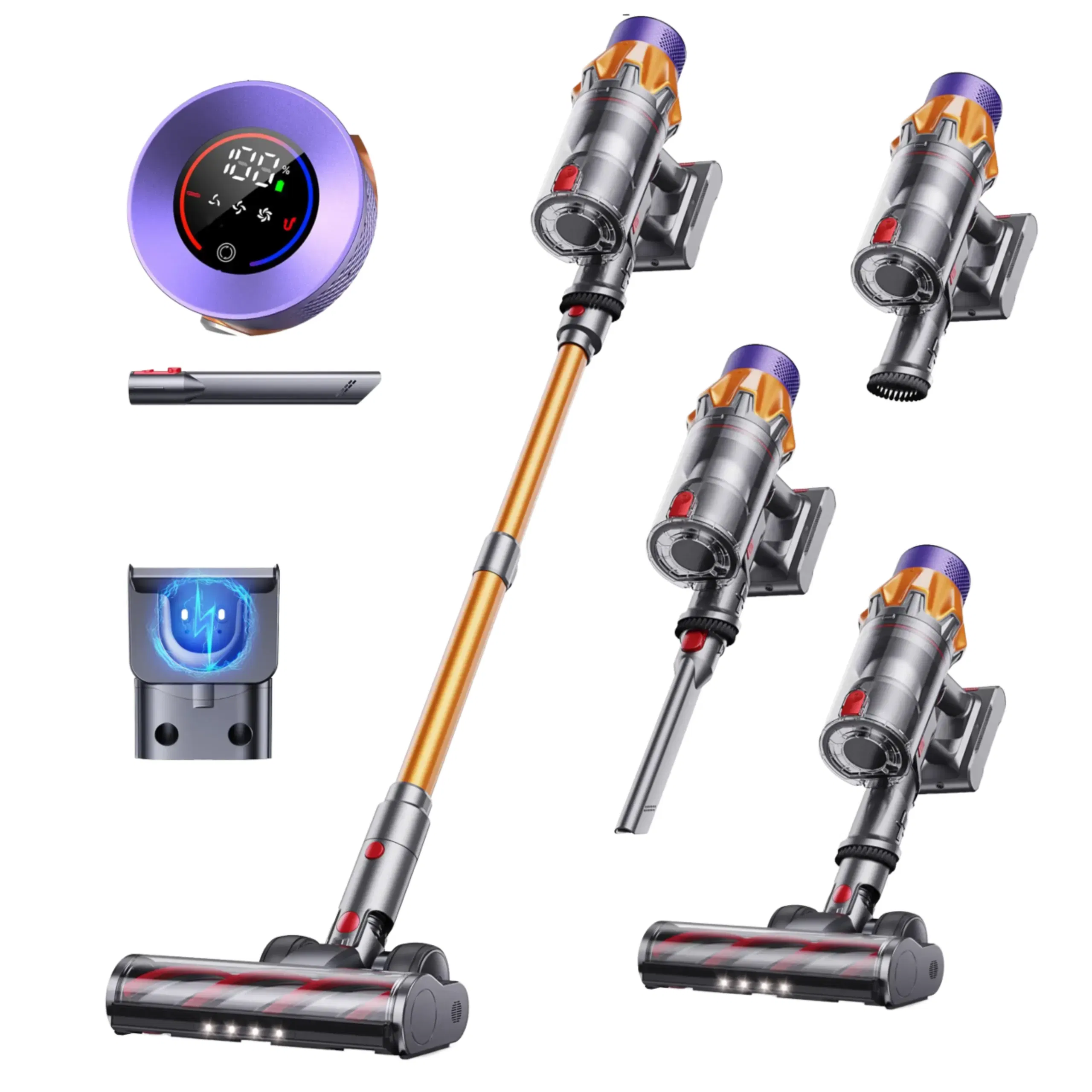 Electric Stick Vacuum Cleaner High Suction Power Vacuum Cleaner Cordless Car Vacuum Cleaner