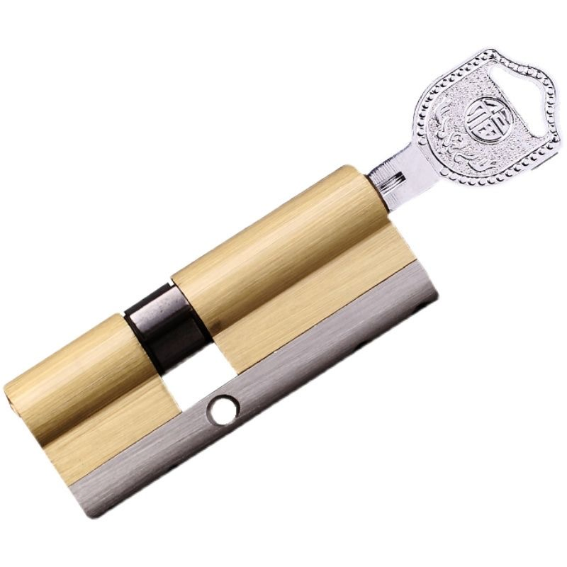 High Security Double Pins Pure Copper Door Lock Key Cylinder with Snake Keys