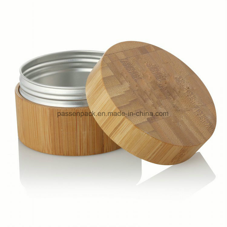 100g Bamboo Aluminum Jar Engraving Bamboo Jar Cream Jar