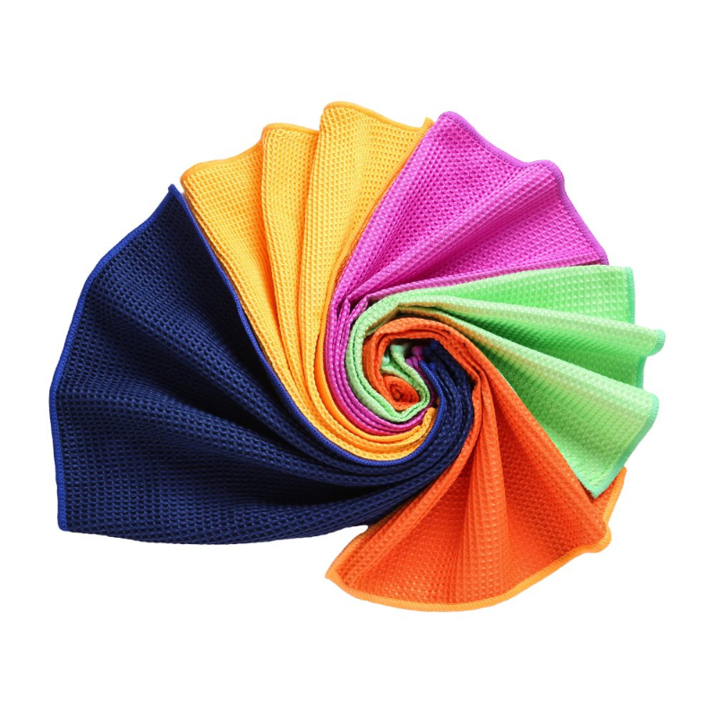 Wholesale Microfiber Dish Towels Kitchen Wiping Towel Microfiber Waffle Weave Towel