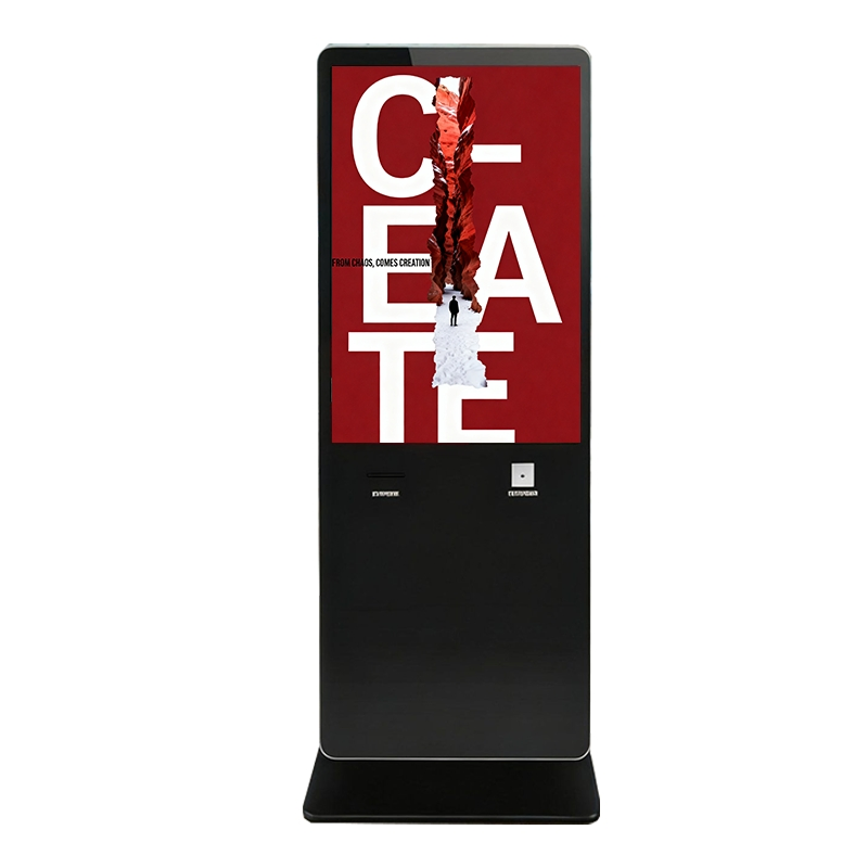 43-Inch Interactive Self-Service Kiosk with Ticket Printing Feature