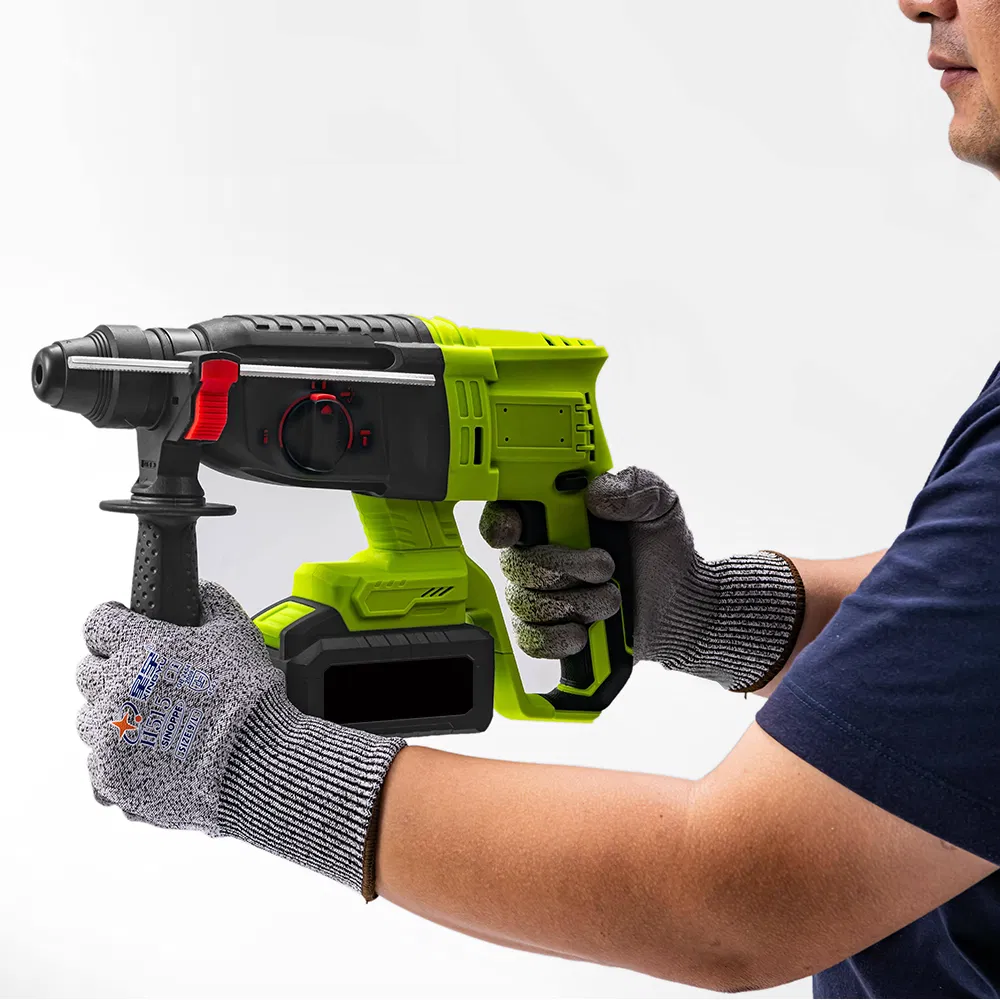 Heavy Duty Cordless 22mm Power Lithium Impact Rotary Hammer Drill Machine
