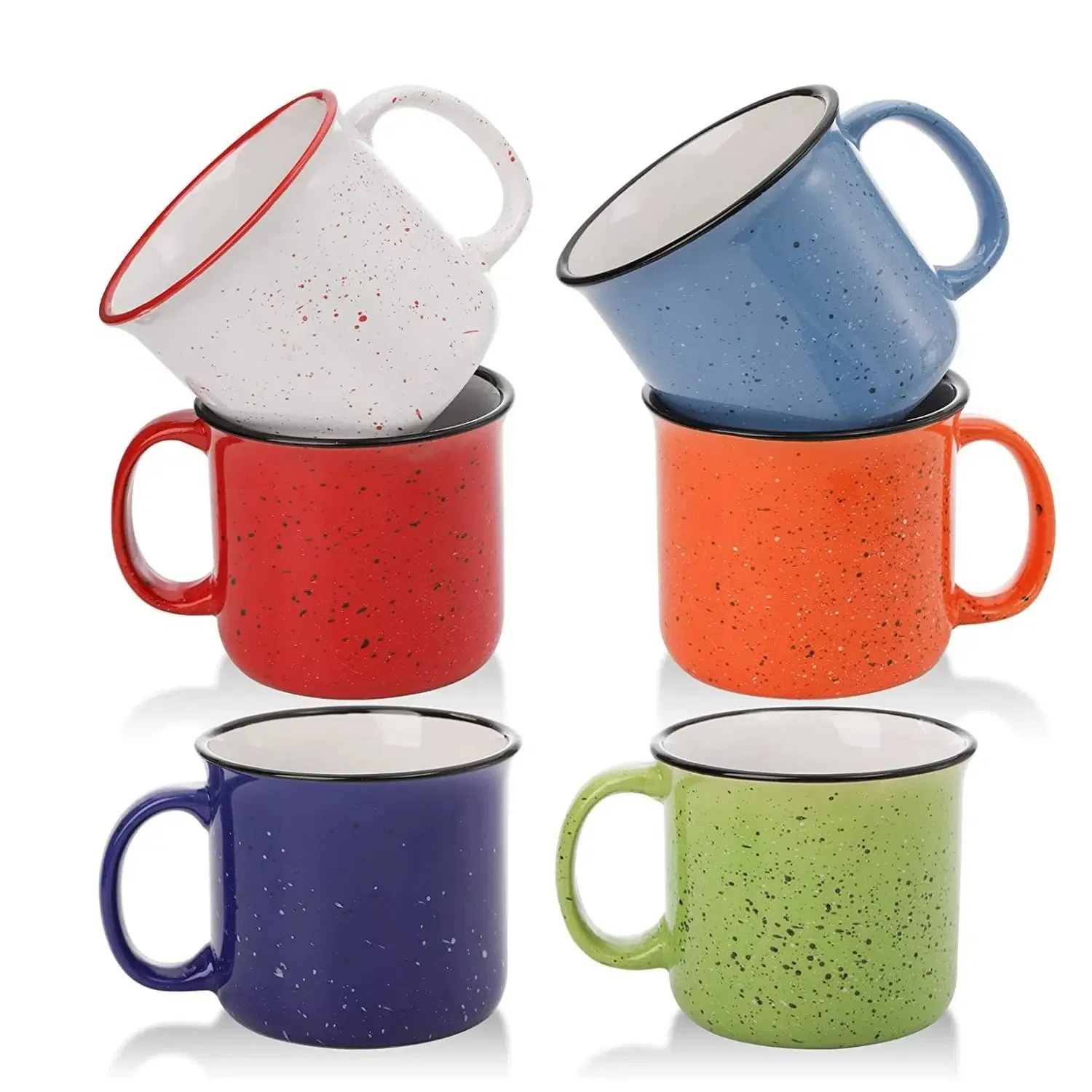 Stylish Enamel Cup with Handle for Hot Beverages