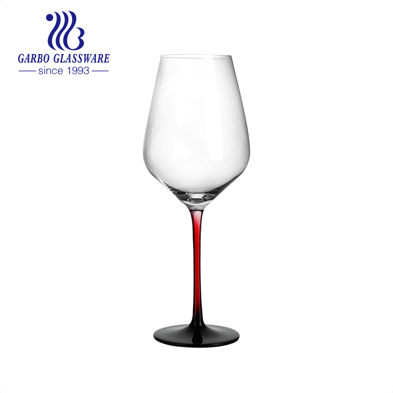 580ml High Quality Crystal Red Wine Glass Cup with Spray Color Glass Goblet
