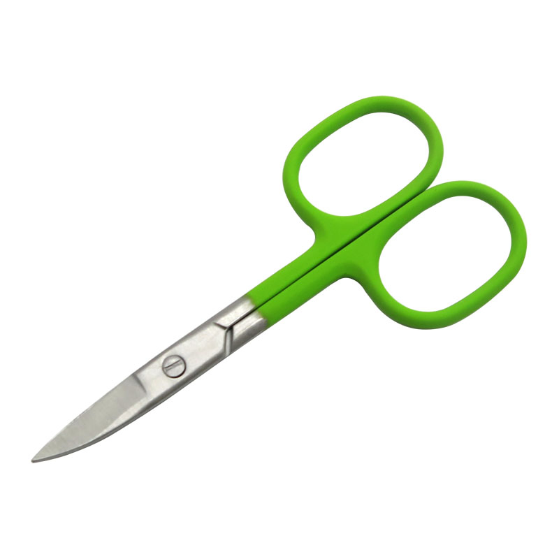 3.5mm Thickness Stainless Steel with Color Grip Beauty Eyebrow Manicure Cuticle Nail Scissors B