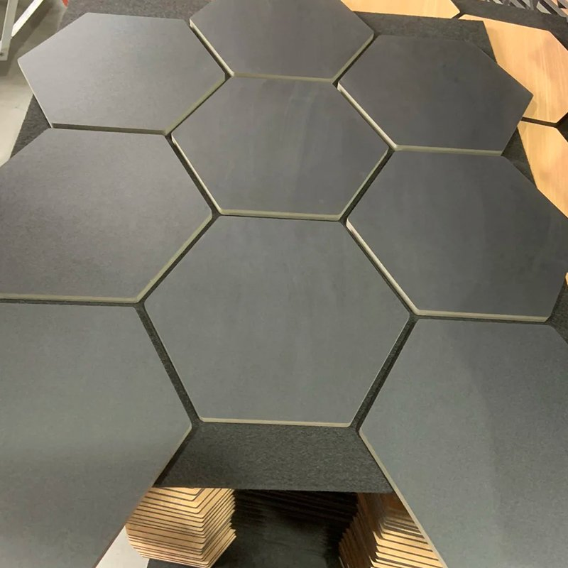 Natural Wood Grain Grid Acoustic Panel High-Performance Sound Absorption Wall Panel