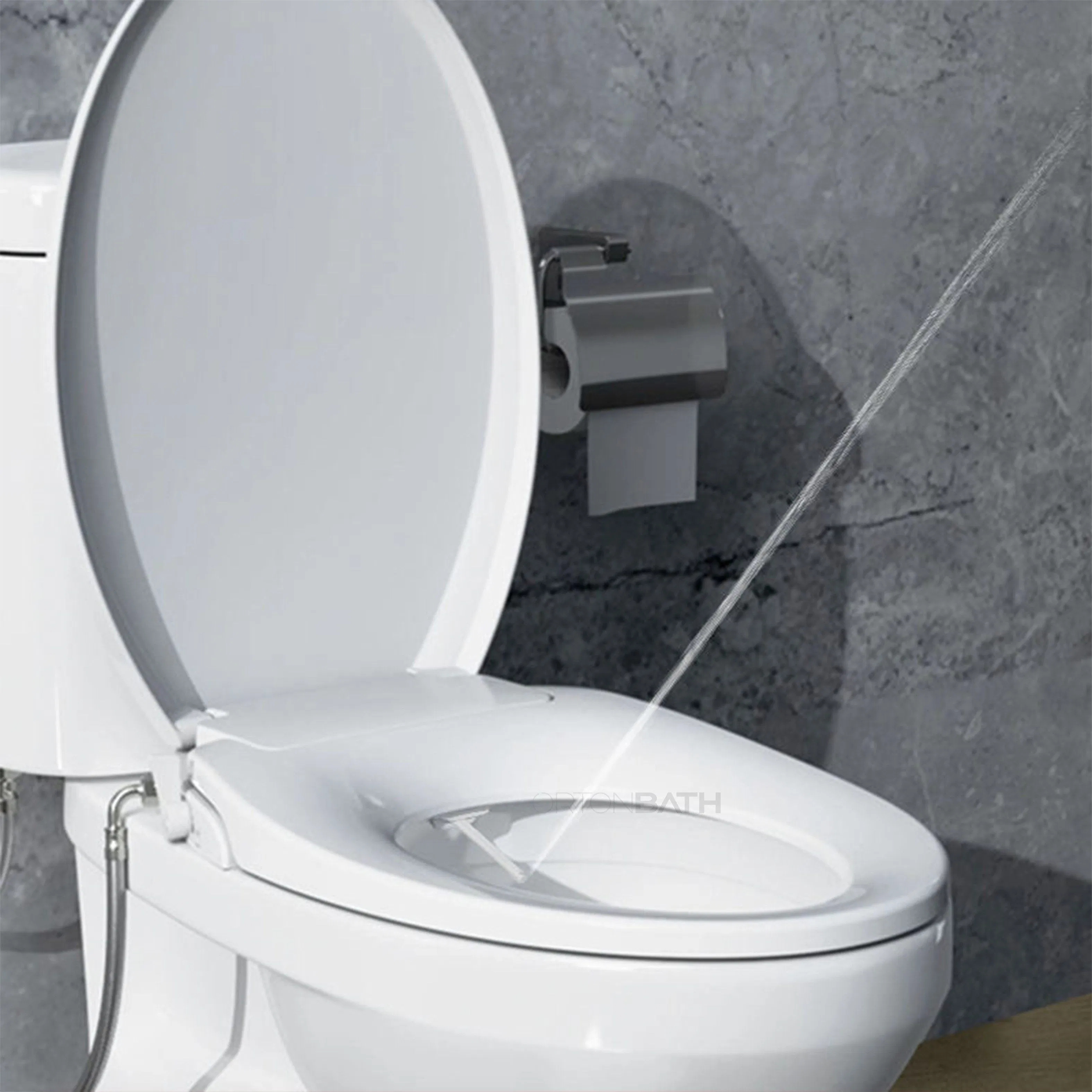 Ortonbath Smart Electric Bidet Toilet Seat, Heated Toilet Seat Elongated with Instant Warm Water & Dryer, Feminine Front Rear Wash, Wireless Remote