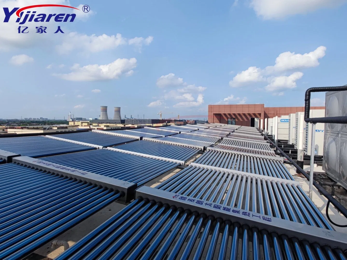 Split Unpressurized Vacuum Tube Collector Solar Water Heater with Whole System Accessories