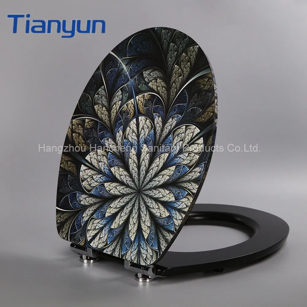 Customized MDF Toilet Seat Soft Closing Wood Solid Construction Toilet Cover