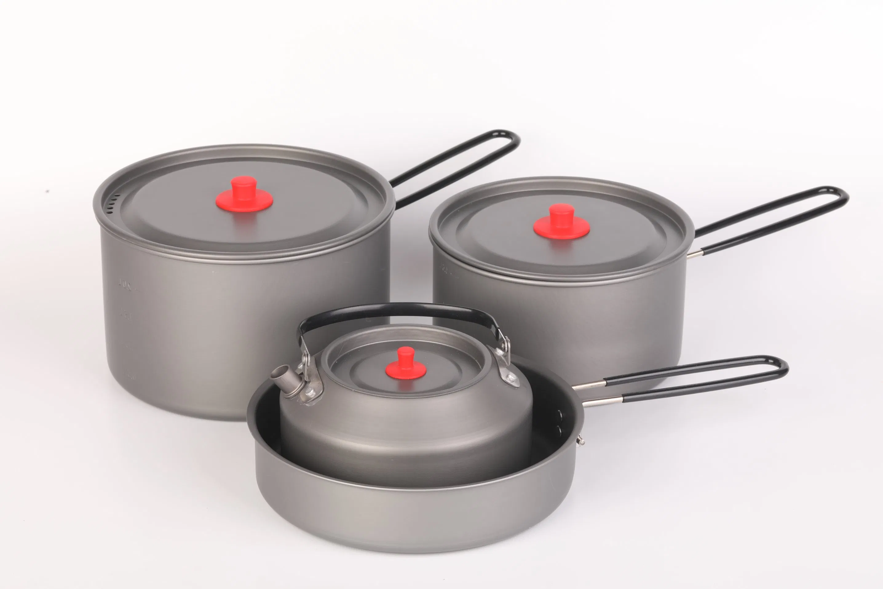 Aluminum Alloy 4PCS Camping Cooking Set with Frying Pan and Kettel