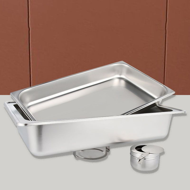 9L Stainless Steel Black Buffet Stove Hydraulic Cover Breakfast Heating Insulation Commercial Hotel Restaurant Chafing Dish