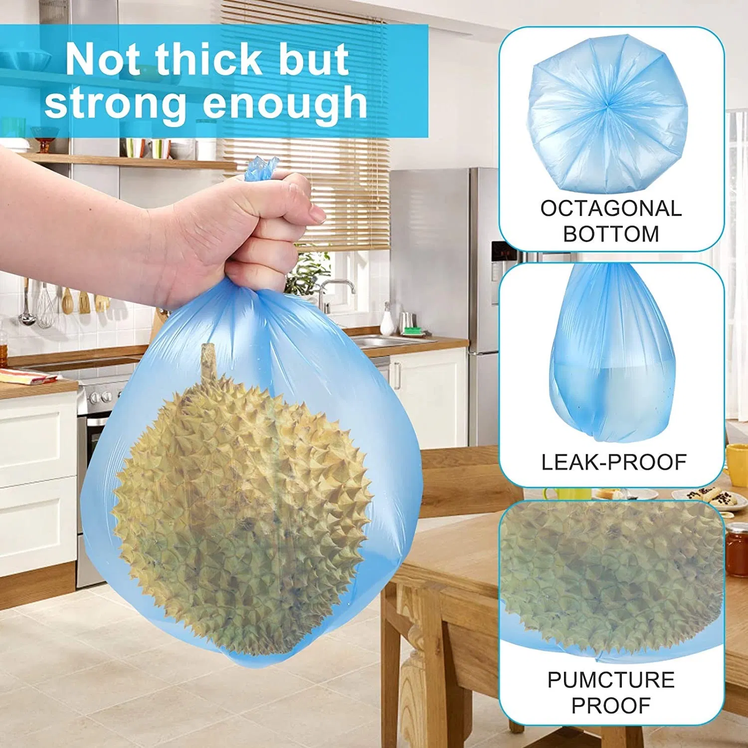 Hot Sale Colored Plastic Bag HDPE/LDPE Roll Vest Pack Star-Sealed Custom Printing Logo Garbage Rubbish Trash Bags