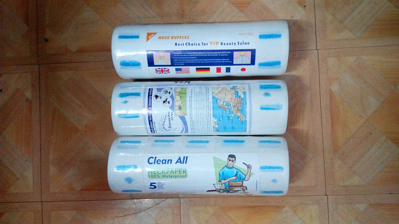 Disposable Hair Salon Neck Tape Ruffles Paper Roll for Barber