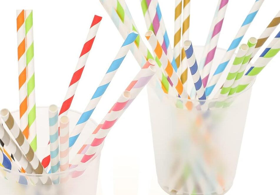 Pastel Party Celebrations Decoration Paper Straw, Light Blue Disposable Paper Straw Light Red Drinking Straw, Light Green Food Grade Paper Straws