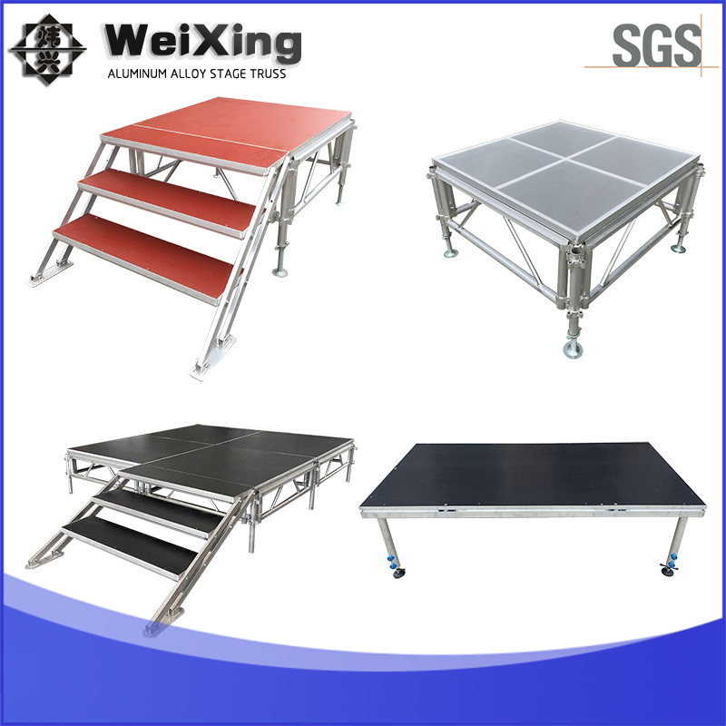 Sturdy Portable Round Aluminum Stage for Outdoor Events