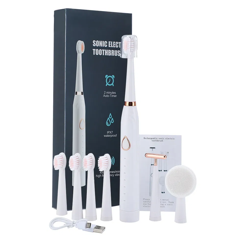 New Electric Toothbrush Soft Bristles 6 Six-Speed Adult USB Rechargeable Electric Toothbrush